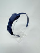 4 Inch Flat Bow Alice Band - Navy