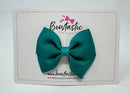 3 Inch Twist Bow - Jade Green