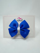 3.5 inch Butterfly Bow - Royal Blue & White