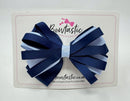 4.5 Inch Loop Bow - Navy & Bluebell