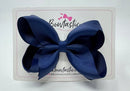 4 Inch Double Layer Bow - Navy