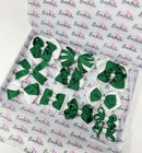 Surprise School Bundle - Forest Green & White - 10  Items