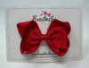 3.5 Inch Tuxedo Double Bow - Red
