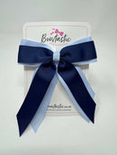 4.5 Inch Tail Bow - Navy & Bluebell