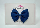3 Inch Twist Bow - Light Navy