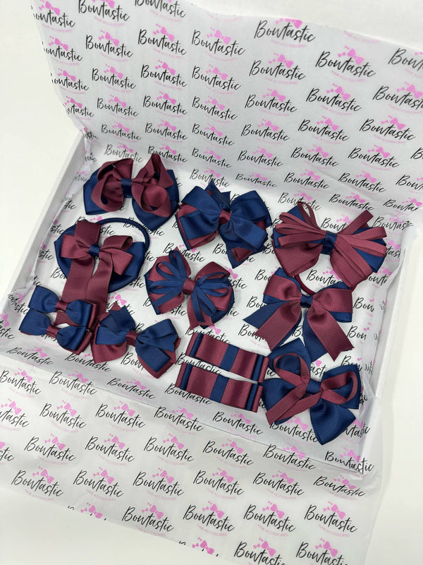 Surprise School Bundle - Navy & Burgundy - 12 Items