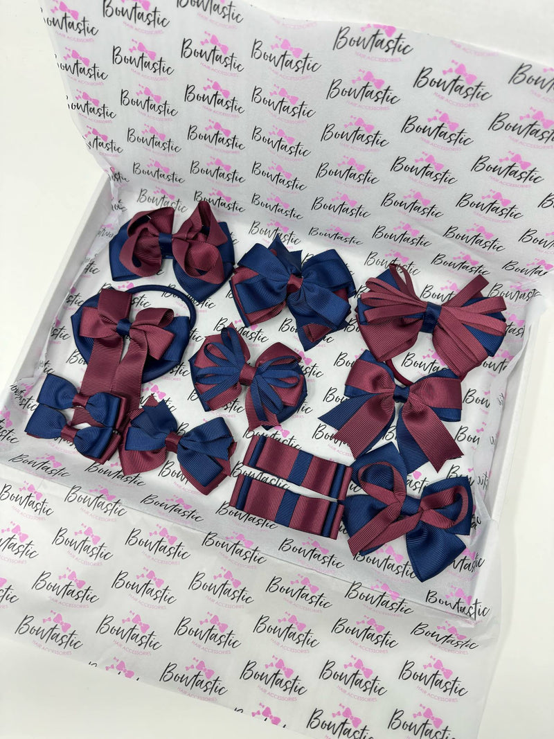 Surprise School Bundle - Navy & Burgundy - 12 Items