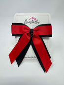4.5 Inch Tail Bow - Red & Black