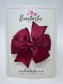 3 Inch Double Pinwheel Bow - Wine