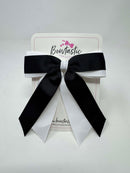 4.5 Inch Tail Bow - Black & White