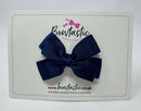 3 Inch Layer Butterfly Bow - Navy