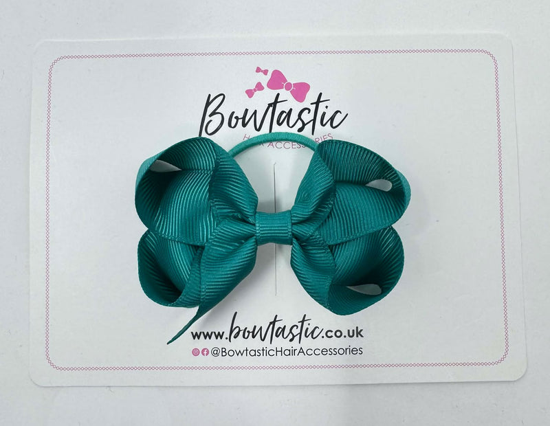 3 Inch Bow Thin Elastic - Jade Green