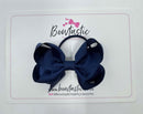 3 Inch Bow Thin Elastic - Navy