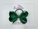 3 Inch Bow Thin Elastic - Forest Green