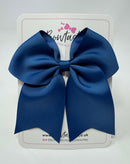 4 Inch Cheer Bow - Light Navy
