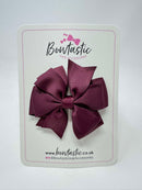 3 Inch Double Pinwheel Bow - Burgundy