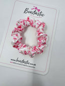 Mini Scrunchie - White Pink Bow & Cherry