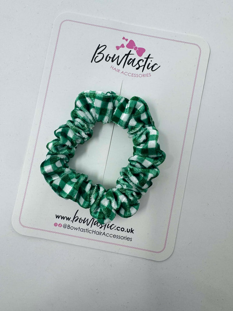 Mini Scrunchie - Green Gingham