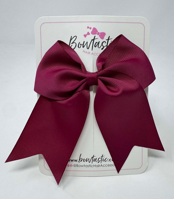 4 Inch Cheer Bow - Wine
