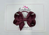 3 Inch Bow Thin Elastic - Burgundy