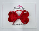 3 Inch Bow Thin Elastic - Hot Red