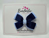3 Inch Layer Butterfly Bow - Navy & Bluebell