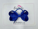 3 Inch Bow Thin Elastic - Cobalt