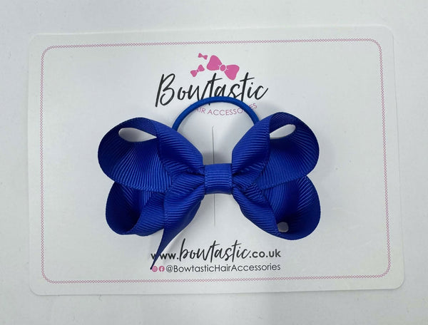 3 Inch Bow Thin Elastic - Cobalt