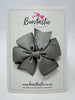 3 Inch Double Pinwheel Bow - Metal Grey