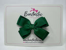 3 Inch Layer Butterfly Bow - Forest Green