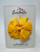 3 Inch Double Pinwheel Bow - Yellow Gold