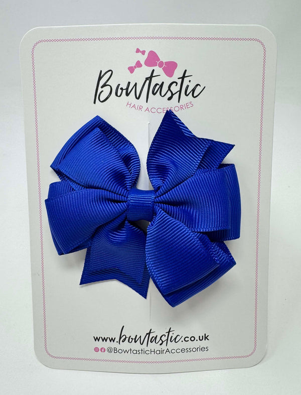 3 Inch Double Pinwheel Bow - Cobalt