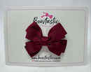 3 Inch Layer Butterfly Bow - Wine