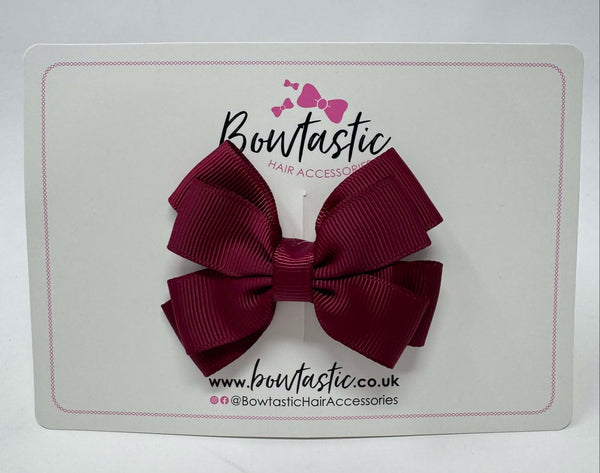 3 Inch Layer Butterfly Bow - Wine
