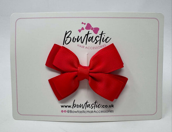 3 Inch Layer Butterfly Bow - Hot Red
