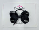 3 Inch Bow Thin Elastic - Black