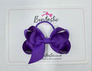 3 Inch Bow Thin Elastic - Purple