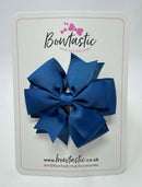 3 Inch Double Pinwheel Bow - Light Navy