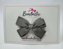 3 Inch Layer Butterfly Bow - Metal Grey