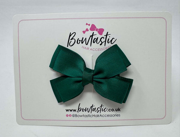 3 Inch Layer Butterfly Bow - Hunter Green