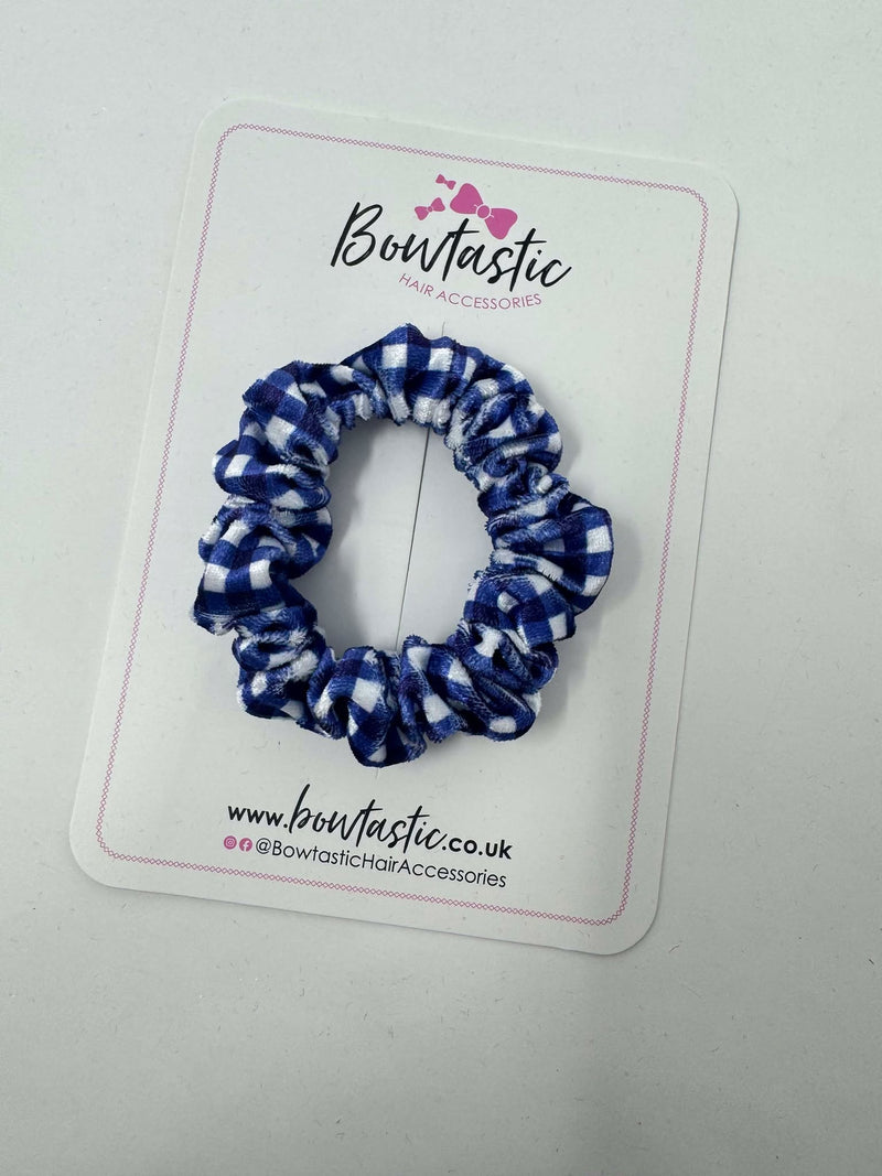 Mini Scrunchie - Navy Gingham