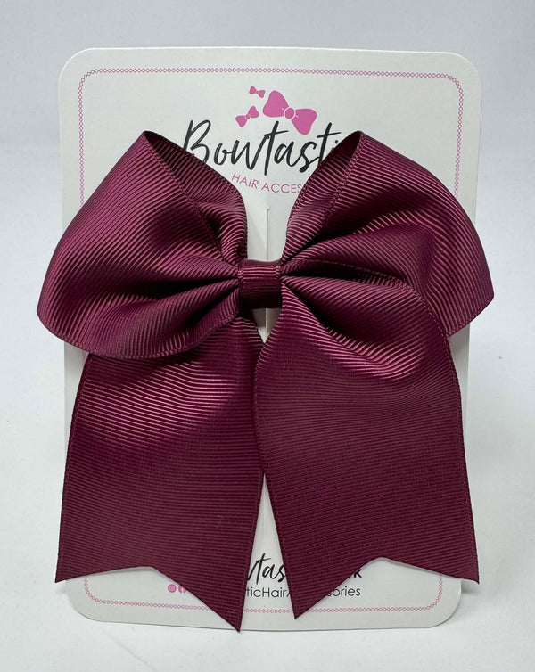 4 Inch Cheer Bow - Burgundy