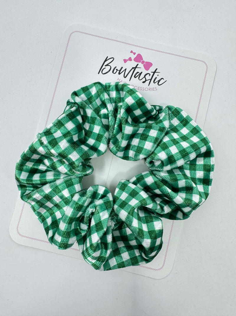 Scrunchie - Green Gingham