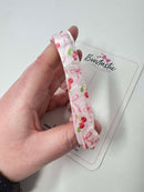 Mini Scrunchie - Pink Cherry & Bow