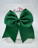 4 Inch Cheer Bow - Forest Green
