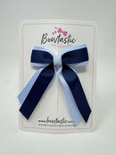 3 Inch Tail Bow - Navy & Bluebell