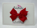 3 Inch Flat 2 Layer Bow - Red
