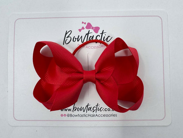 3.5 Inch Bow Thin Elastic - Hot Red