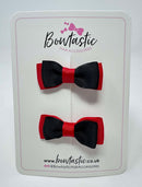 1.75 Inch Bow - Black & Red - 2 Pack