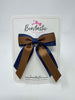 3 Inch Tail Bow - Turftan & Navy